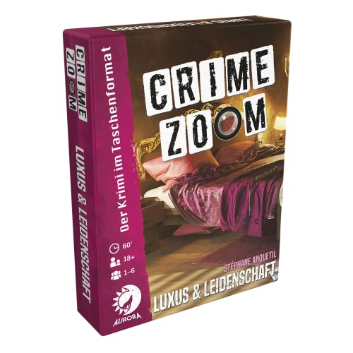 Aurora | Crime Zoom Fall 4: Luxus & Leidenschaft | Familienspiel | Rätselspiel | 1-6 Spieler | Ab 18+ Jahren | 60 Minuten | Deutsch von Aurora