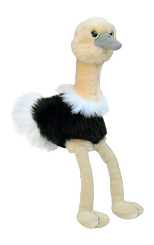 Aurora, 31191, Mini Flopsie Ozzi Strauß, 20cm, Plüschtier, schwarz/weiß von Aurora