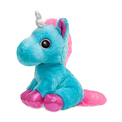 Aurora World 60860 Sparkle Tales Moonbeam Türkis Einhorn Plüsch, 18 cm von Aurora
