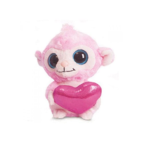 Aurora World 73770 - Luvee Monkey, Stoffspielzeug, 12.5 cm, pink von Aurora