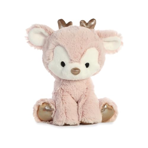 Aurora World Aurora, 99068, Glitzy Tots Rentier, 20cm, Plüschtier, Rosa, Rose von Aurora