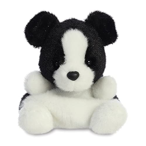 Aurora, 33534, Palm Pals Brodie Collie, 13cm, Plüsch, Schwarz & Weiß von Aurora