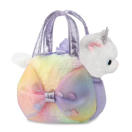 Aurora, 61539, Fancy Pal Big Bow Princess Kitty, Soft Toy, White and Purple von Aurora