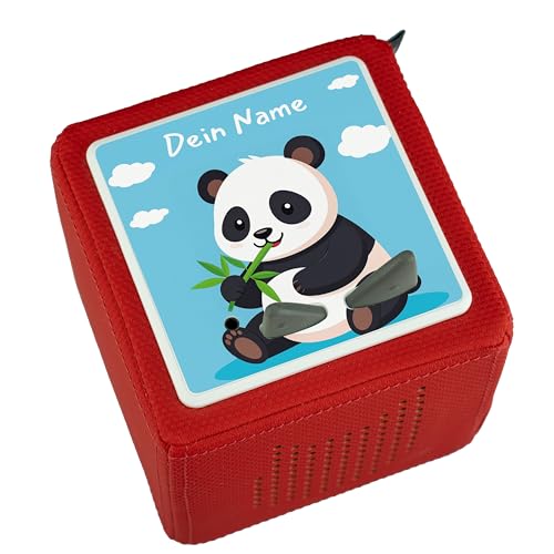 Schutzfolie für Toniebox – personalisiert mit Namen – passgenauer Aufkleber – Selbstklebender Bezug aus Stabiler Folie – (Panda) von Ausgewählt verpackt