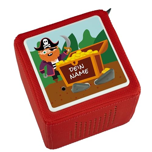 Schutzfolie für Toniebox – personalisiert mit Namen – passgenauer Aufkleber – Selbstklebender Bezug aus Stabiler Folie – (Pirat) von Ausgewählt verpackt