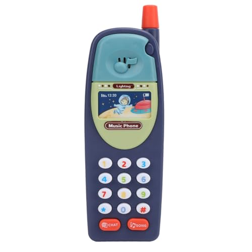 Ausla Baby Toy Phone Babybabys Lernen Bildung Telefon Plastik Kleinkinder Spielzeugtelefon mit Beruhigender Musiksimulation für Frühe Bildung (Dunkelblau) von Ausla
