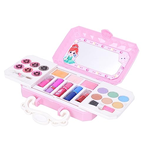 Ausla Miniatur Schönheitskoffer Spielzeug Set mit wasserlöslichem Make-up,fördert das ästhetische Empfinden von Kindern, Mädchen (S22606) von Ausla