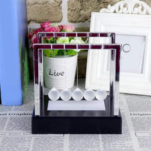 Ausla Newton Cradle LED Light Up Swing Ball des Spielzeugwissenschaft Balance mit Farbenfrohen Beleuchtung für Entspannung Geschenke Büro Home Home (1) von Ausla
