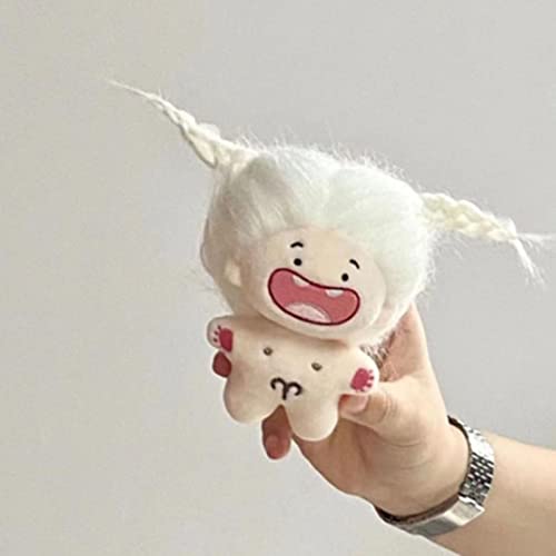 Ausla Niedliche Puppe Plüsch, PP Baumwolle Cartoon Kleines Gefülltes Spielzeug Klein und Delikat Leicht für Mädchen Freunde für Taschen Büro (White) von Ausla