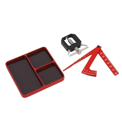 Ausla RC -Nuts Speichertablett mit Dauerhafter Aluminiumlegierung für Effiziente RC -Automobilreparaturen mit Demontage Tool für Autoenthusiasten (Rot) von Ausla