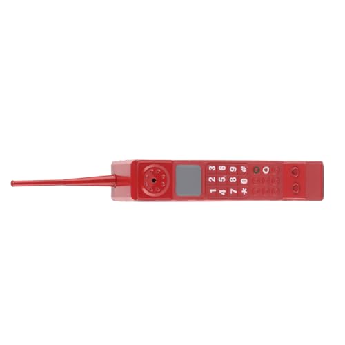 Ausla Vintage -Mobiltelefon -Requisite, Eisen Retro Brick Mobiltelefon Ornament mit Realistischem Erscheinungsbild für die Partydekoration der 80er Jahre (Rot) von Ausla