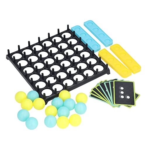 Bouncing Ball Game Set, 2 Farben 9 Karten 16 Bälle Bounce Ball Party Game Jumping Connect Funny Tabletop Board Spielzeug für Erwachsene, 3+ von Ausla