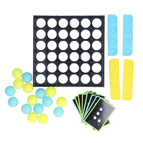 Bouncing Ball Game Set, 2 Farben 9 Karten 16 Balls Eltern Interaktive Desktop -Ballspiel, für Hände und Füße Koordination, Ausdauertest, 20,5 X 20,5 cm von Ausla