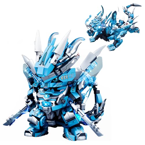 2-in-1 Drachen-Mecha Klemmbaustein Set, Technik Mech Roboter Klemmbausteine Spielzeug, Chinesischer Drache Bausätze, Bauspielzeug Geschenke für Jungen Kinder Erwachsene 2-in-1 Drachen-Mecha Klemmbaustein Set, Technik Mech Roboter Klemmbausteine Spielzeug, Chinesischer Drache Bausätze, Bauspielzeug Geschenke für Jungen Kinder Erwachsene von Auspcers