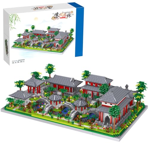 Auspcers Chinese Architecture of Suzhou Garden Micro Bausteine, 4179PCS Klassischer Suzhou Garden Klemmbausteine, Klemmbausteine Creative Geschenk für Jungen, Mädchen Erwachsene von Auspcers