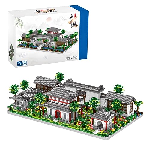 Auspcers Chinese Architecture of Suzhou Garden Micro Bausteine, 5034PCS Klassischer Suzhou Garden Klemmbausteine, Klemmbausteine Creative Geschenk für Jungen, Mädchen Erwachsene von Auspcers