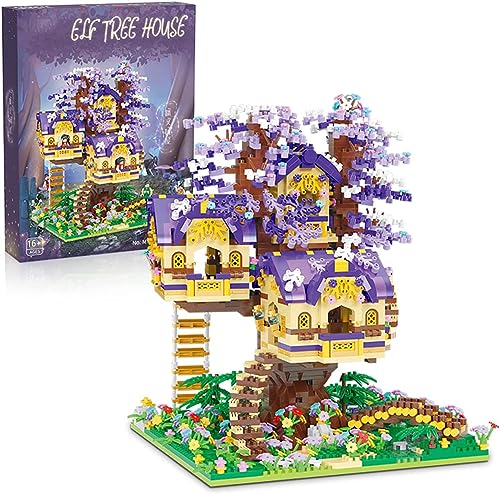 Auspcers Ideas Baumhaus Bausteine Set - 3308 Teile DIY Landschafts- und Architektur Modell - Bausatz für Kinder und Erwachsene von Auspcers