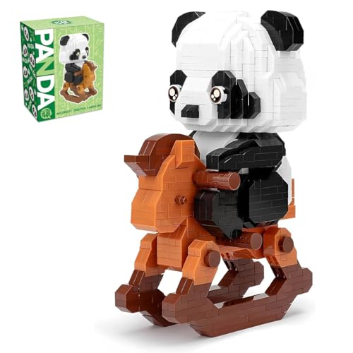 Panda Bauspielzeug Building Block Sets, Panda Klemmbausteine Mini Bausteine, Panda Bausteine Tiere Bauspielzeug, 1262 Stück Mini Blocks Bauspielzeugsteine für Erwachsene, Kinder ab 9+Jahren von Auspcers