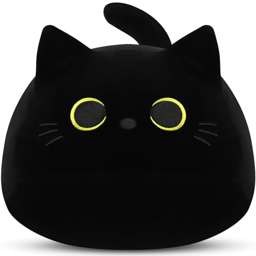 18,9 Zoll Schwarze Katze Plüschtier Kawaii Kuscheltier, Weiches Stofftier Kopfkissen Gefüllte Puppe Tier Kissen, Süße Dekoratives Kissen für Kinder Halloween Weihnachten Geschenk 18,9 Zoll Schwarze Katze Plüschtier Kawaii Kuscheltier, Weiches Stofftier Kopfkissen Gefüllte Puppe Tier Kissen, Süße Dekoratives Kissen für Kinder Halloween Weihnachten Geschenk von Auspicious beginning