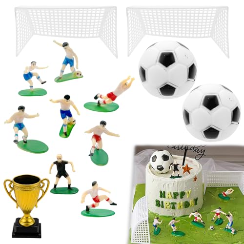 Fußball-Kuchenaufsätze, personalisierbar, Fußball-Motiv, Sportdekoration für Jungen, Geburtstagsparty, Geschenkzubehör, 12 Stück Fußball-Kuchenaufsätze, personalisierbar, Fußball-Motiv, Sportdekoration für Jungen, Geburtstagsparty, Geschenkzubehör, 12 Stück von Auswalar