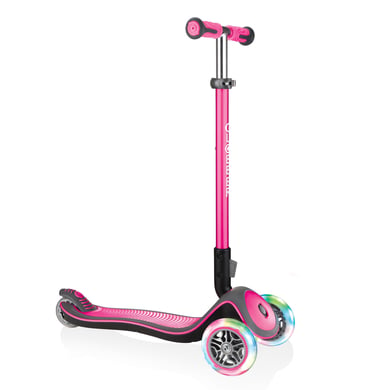 GLOBBER Scooter ELITE DELUXE LIGHTS mit Leuchtrollen, pink von GLOBBER