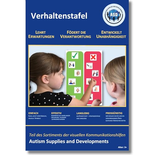 Verhaltenstafel Autismus/ADHS Hilfsmittel – A3-Verhaltensposter Autismus – Robust Hochwertige Visuelle – Management Herausforderndem Verhalten von Autism Supplies and Developments