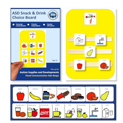 Autism Supplies And Developments EN_SN Kunststoff Visual Snack & Drink Choice Board (Englisch), blau von Autism Supplies and Developments