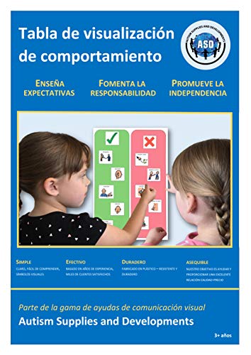 Autism Supplies And Developments ES_BC Sichtverhaltensanzeige aus Kunststoff (Spanisch), blau, S von Autism Supplies and Developments