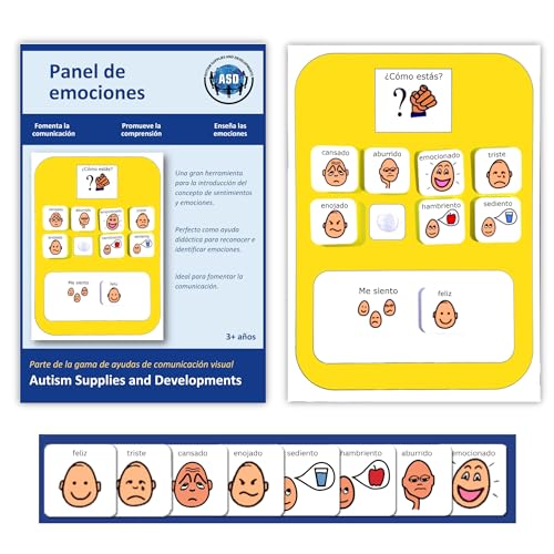 Autism Supplies And Developments ES_EB Visual Emotion Board aus Kunststoff (spanisch), blau von Autism Supplies and Developments