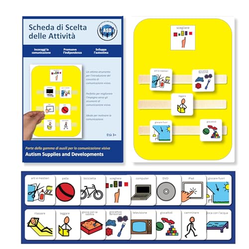 Autism Supplies And Developments IT_AC Visual Activity Choice Board aus Kunststoff (Italienisch), blau von Autism Supplies and Developments