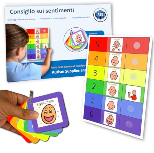 Autism Supplies And Developments IT_FB Kunststoff-Tafel mit Schlüsselring und Aufschrift Visual Feelings, italienisch, blau Autism Supplies And Developments IT_FB Kunststoff-Tafel mit Schlüsselring und Aufschrift Visual Feelings, italienisch, blau von Autism Supplies and Developments