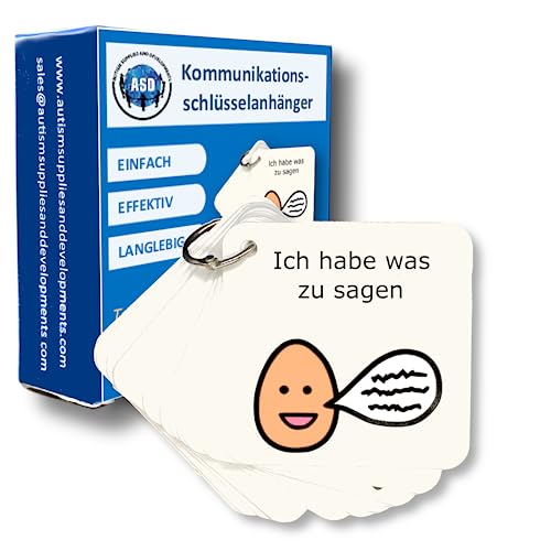 Kommunikations-Schlüsselring Nonverbale Autismus Hilfsmittel – 16 Kommunikationskarten Autismus – Robust Hochwertige Visuelle Kommunikation Kommunikations-Schlüsselring Nonverbale Autismus Hilfsmittel – 16 Kommunikationskarten Autismus – Robust Hochwertige Visuelle Kommunikation von Autism Supplies and Developments