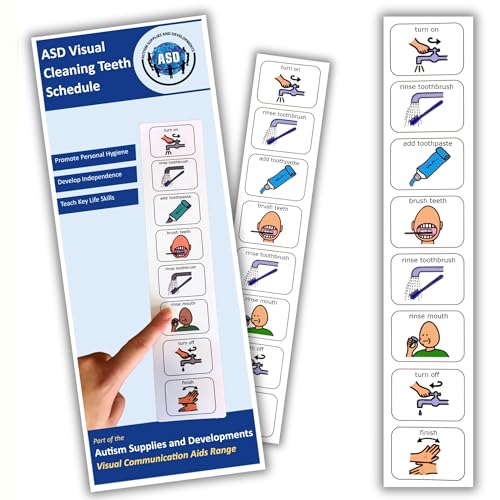 Autismus Zähneputzen Sehhilfe – Lehrt wie Man Ihre Zähne putzt – Sen – Autismus Lernressourcen – Visueller Stundenplan für autistische Kinder – Lernkarten von Autism Supplies and Developments