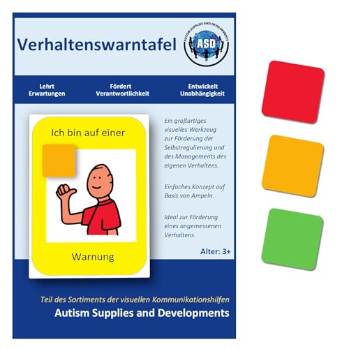 Warnungstafel Verhalten Autismus/ADHS Hilfsmittel – Behlohnungstafel Kinder – Robust Hochwertige Visuelle – Management Herausforderndem Verhalten Warnungstafel Verhalten Autismus/ADHS Hilfsmittel – Behlohnungstafel Kinder – Robust Hochwertige Visuelle – Management Herausforderndem Verhalten von Autism Supplies and Developments