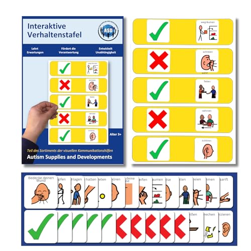 Interaktive Verhaltenstafel Autismus/ADHS Hilfsmittel – Behlohnungstafel Kinder – Robust Hochwertige Visuelle – Management Herausforderndem Verhalten Interaktive Verhaltenstafel Autismus/ADHS Hilfsmittel – Behlohnungstafel Kinder – Robust Hochwertige Visuelle – Management Herausforderndem Verhalten von Autism Supplies and Developments