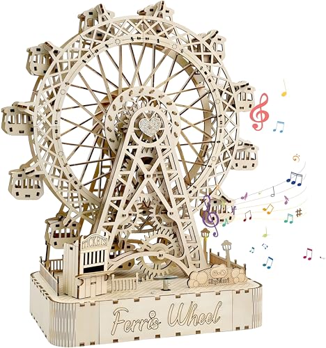 3D Puzzle Modellbau Riesenrad Spieluhr aus Holz mit Zahnradantrieb DIY Holzpuzzle Modellbausatz Bastelsets für Erwachsene - Geschenk zum Geburtstag/Weihnachten Holzpuzzle Erwachsene Holzpuzzle 3D 3D Puzzle Modellbau Riesenrad Spieluhr aus Holz mit Zahnradantrieb DIY Holzpuzzle Modellbausatz Bastelsets für Erwachsene - Geschenk zum Geburtstag/Weihnachten Holzpuzzle Erwachsene Holzpuzzle 3D von AutoPrevails