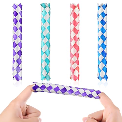 AutoPrevails 4 Stück Klassische Fingerfallen, Klassische Chinesische Fingerfallen Sortiert Farben Finger Falle Spielzeug für Kinder und Erwachsene, Fingerfalle, Coole Geburtstagsfeierbevorzugungen AutoPrevails 4 Stück Klassische Fingerfallen, Klassische Chinesische Fingerfallen Sortiert Farben Finger Falle Spielzeug für Kinder und Erwachsene, Fingerfalle, Coole Geburtstagsfeierbevorzugungen von AutoPrevails