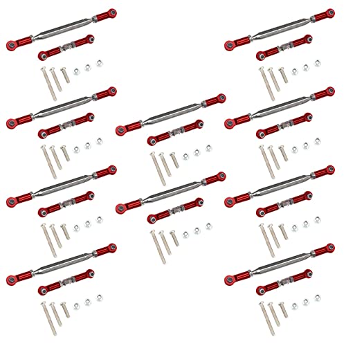 AutoSwan 10X Metall Verstellbares Lenk Gestänge Servo Link Zug Stange Spann Schloss für Mn D90 D99 Mn-90-45 1/12 Rot AutoSwan 10X Metall Verstellbares Lenk Gestänge Servo Link Zug Stange Spann Schloss für Mn D90 D99 Mn-90-45 1/12 Rot von AutoSwan