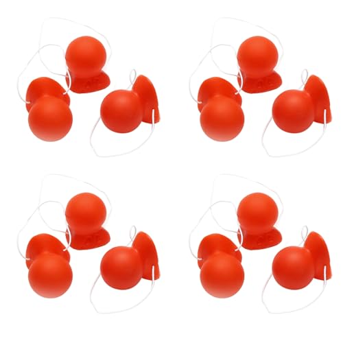 AutoSwan 12 Stücke Rote Clownnase Hupende Quietschende Clownnase mit Elastischem Seil für Erwachsene Halloween Cosplay Kostümzubehör AutoSwan 12 Stücke Rote Clownnase Hupende Quietschende Clownnase mit Elastischem Seil für Erwachsene Halloween Cosplay Kostümzubehör von AutoSwan