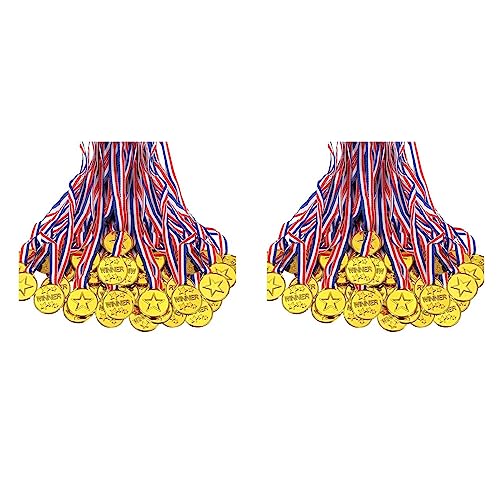 AutoSwan 400 Stück Kinder-Kunststoff-Gewinnermedaillen Goldgewinner-Medaillen für Olympischen, Partydekorationen und Auszeichnungen AutoSwan 400 Stück Kinder-Kunststoff-Gewinnermedaillen Goldgewinner-Medaillen für Olympischen, Partydekorationen und Auszeichnungen von AutoSwan