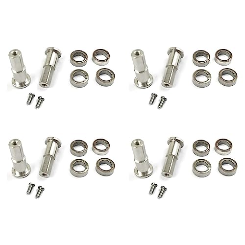 AutoSwan 4Satz 5mm Metall Kombinator Rad Nabe Sechskant Adapter mit Lager Upgrade Zubehör für D12 1/10 Rc PKW Teile von AutoSwan