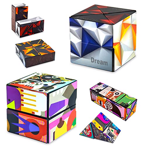 Zauberwürfel Set, Infinity Magic Puzzle Cubes Toys Würfel Set 3D Puzzle Würfel Transforming Cube Stressabbauendes Spielzeug für Kinder und Erwachsene von Autoau