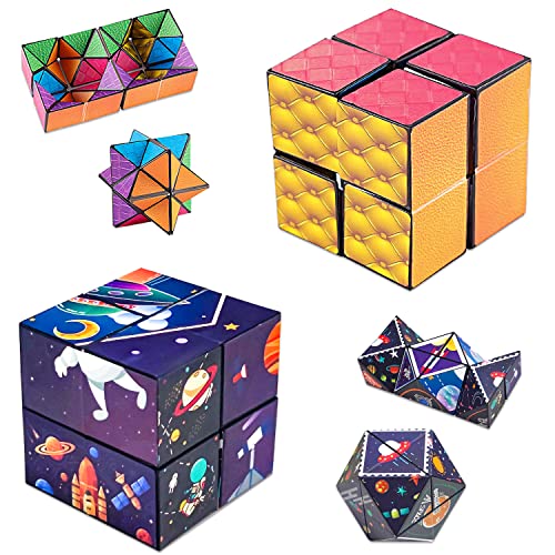 Zauberwürfel Star Infinity Cube Transforming Toy Speed Cube Set, 3D Puzzle Würfel Kinder & Erwachsene für Stress und Angst Abbauen Linderung Entspannendes Spielzeug von Autoau