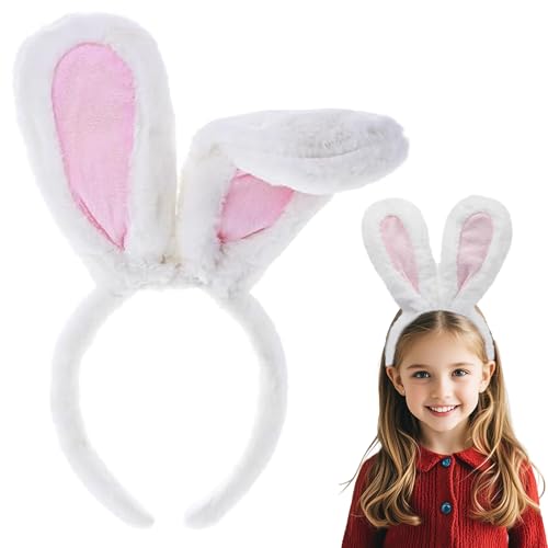 Auzlya Hasenohren Haarreif Plüsch,Hasenohren Haarreif,Osterhasen Ohren Plüsch Stirnband,Ostergeschenk Cosplay Haarstyling,Party Kostüm Cosplay Karneval von Auzlya