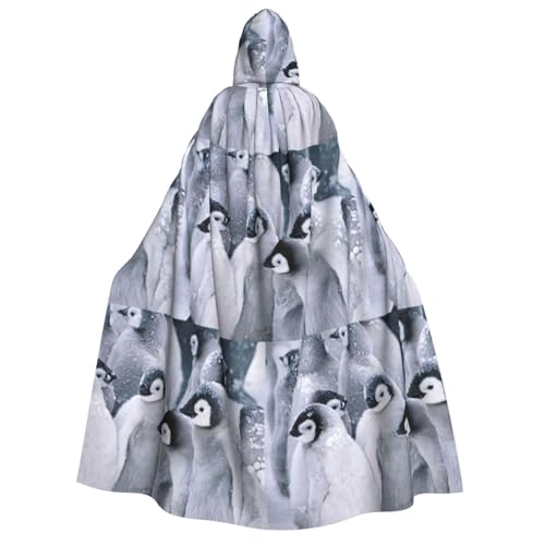AvImYa Herren Damen Kapuze Halloween Weihnachten Party Cosplay Kostüme Robe Umhang Cape Unisex Niedliche Pinguin-Drucke von AvImYa