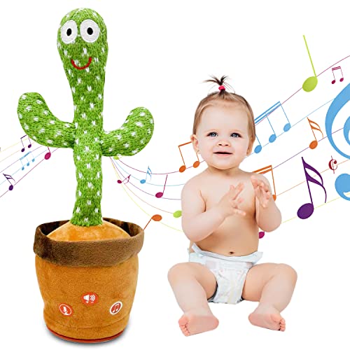 Ava's Toys Lautstärkeregler Tanzender Kaktus – Sprachrekorder Spielzeug für Babys – Kaktus aus Plüsch sprechen und singen – Lernspielzeug von Ava's Toys