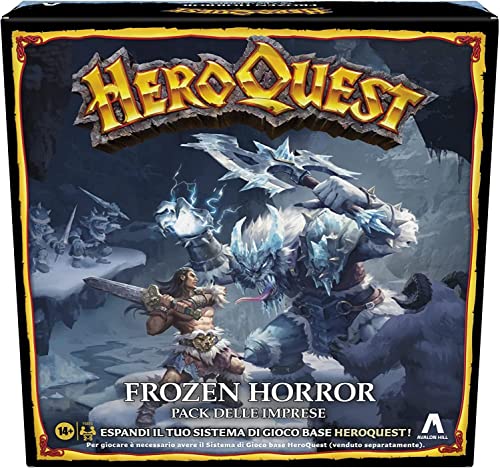 Avalon Hill Heroquest Pack von Unternehmen Frozen Horror Spiel Dungeon Crawler ab 14 Jahren,zum Spielen ist es notwendig,das Heroquest-Basis-Spiel zu haben,Mehrfarbig Sprache: Italienisch erforderlich von Avalon Hill