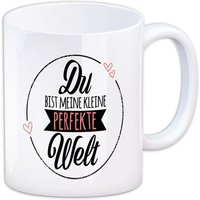 Kaffeebecher "Du bist meine kleine perfekte Welt" aus Keramik, 330ml Kaffeebecher "Du bist meine kleine perfekte Welt" aus Keramik, 330ml von Avandu GmbH
