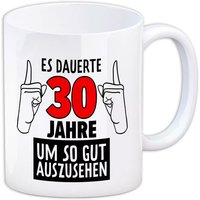 Kaffeebecher "Es dauerte 30 Jahre um so gut auszusehen" aus Keramik, 330ml Kaffeebecher "Es dauerte 30 Jahre um so gut auszusehen" aus Keramik, 330ml von Avandu GmbH