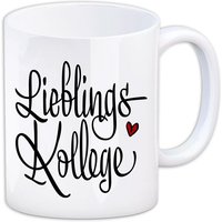 Kaffeebecher "Lieblingskollege" aus Keramik, 330ml Kaffeebecher "Lieblingskollege" aus Keramik, 330ml von Avandu GmbH